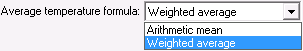 Average temperature formula